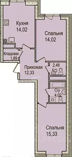 2-к кв. Москва Андерсен жилой комплекс, ул. Андерсена, 6 (65.0 м) - Фото 2