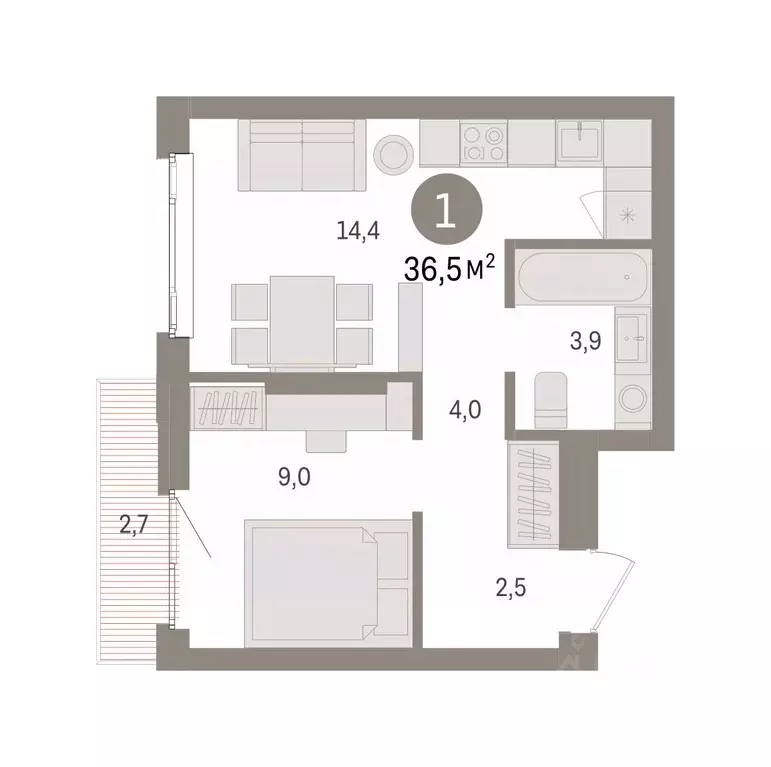 1-к кв. Свердловская область, Екатеринбург Сортировочный жилрайон, ... - Фото 0