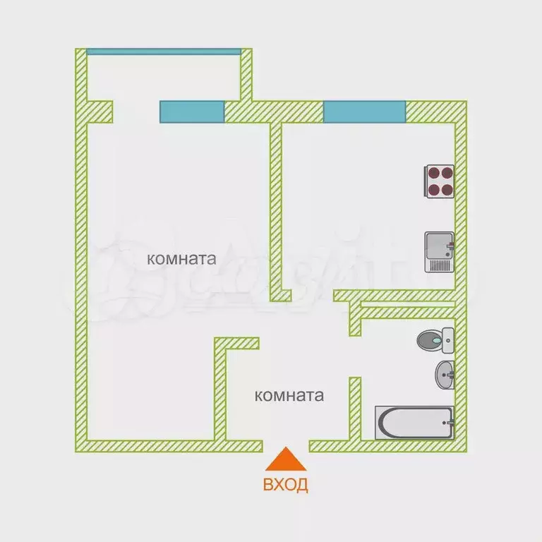 1-к. квартира, 40 м, 12/16 эт. - Фото 0