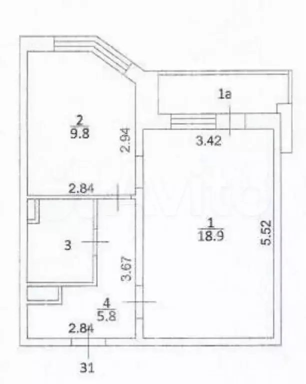 1-к. квартира, 41 м, 9/15 эт. - Фото 0