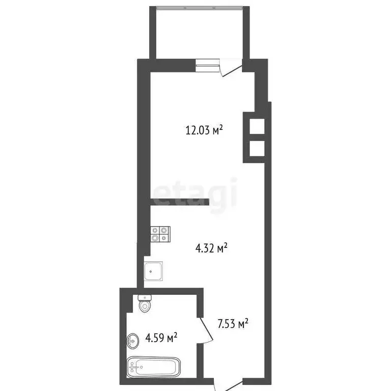 Квартира-студия: Ростов-на-Дону, Нахичевань, улица 23-я Линия, 54с6 ... - Фото 1