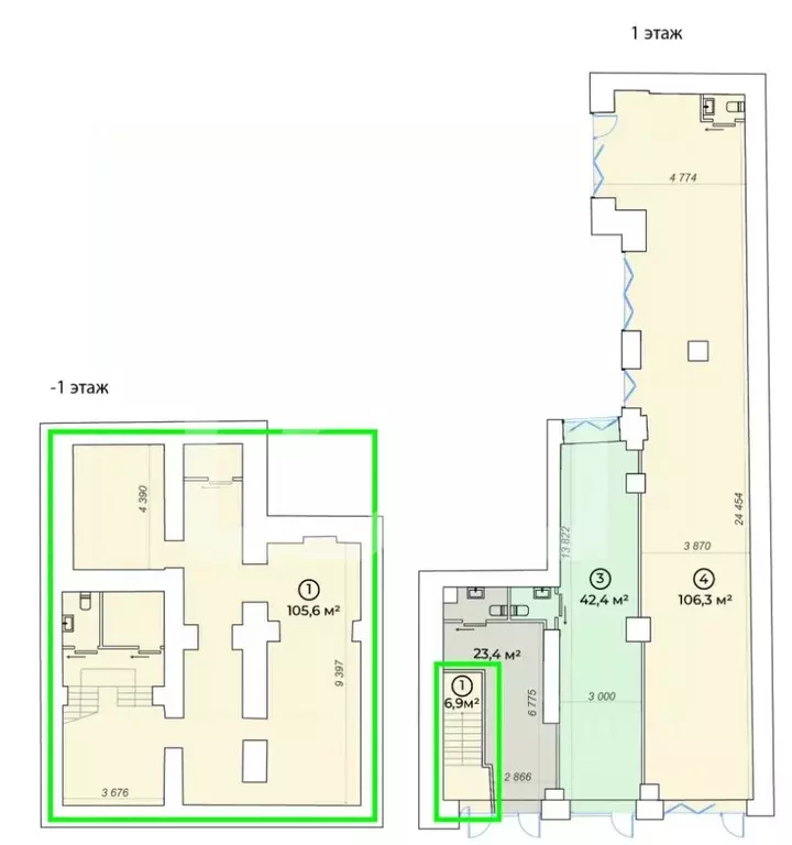 Помещение свободного назначения в Москва Большой Сухаревский пер., ... - Фото 2