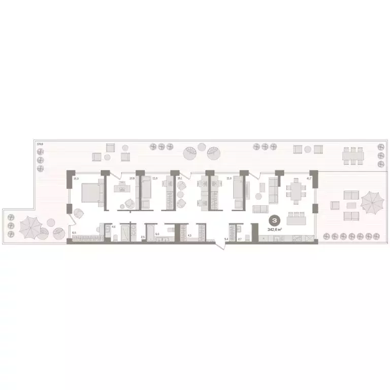 3-комнатная квартира: Новосибирск, улица Семьи Шамшиных, 93 (341.3 м) - Фото 2