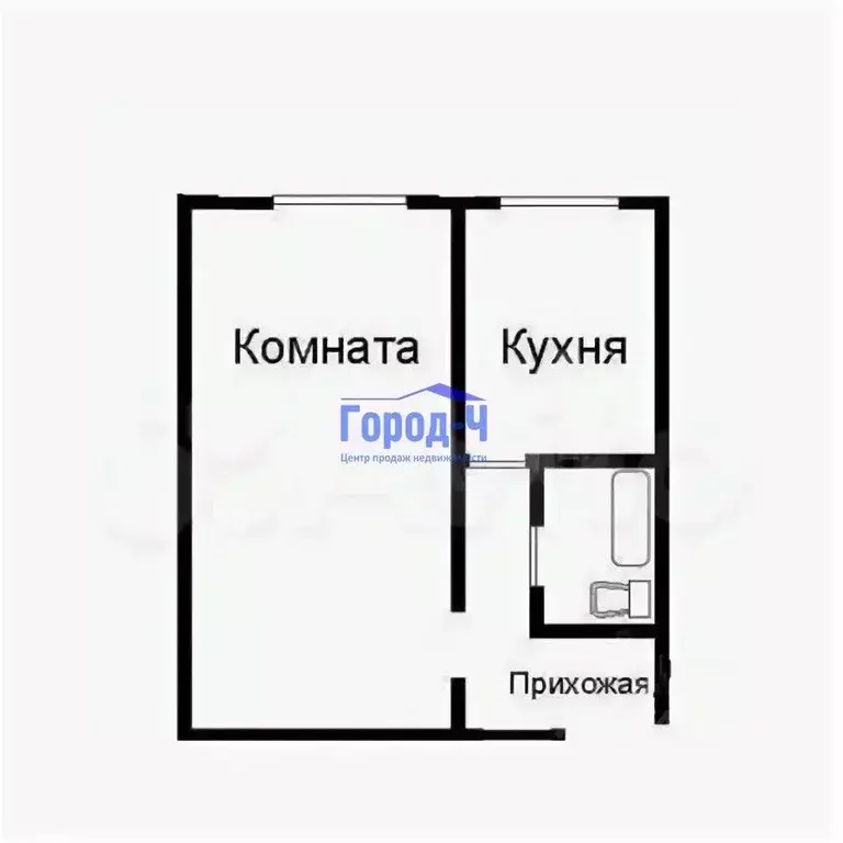 1-к кв. Чувашия, Чебоксары ул. Тимофея Кривова, 7 (30.2 м) - Фото 2