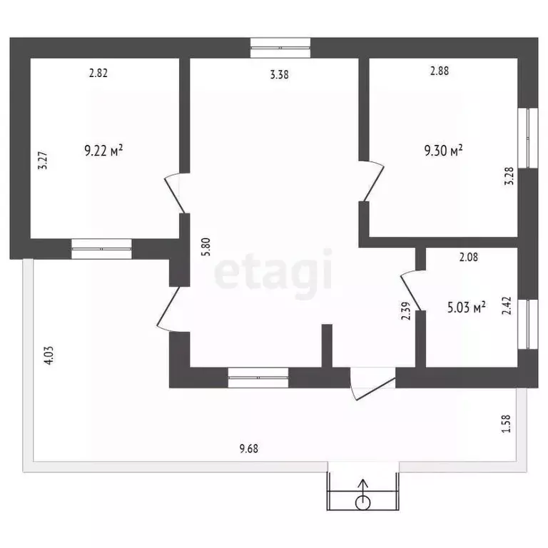 Дом в Ростовская область, Ростов-на-Дону 3-й Поклонный пер. (69 м) - Фото 2