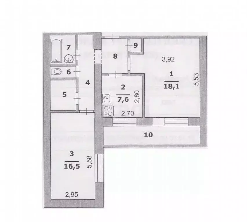 2-к кв. Белгородская область, Белгород Народный бул., 1 (61.2 м) - Фото 0