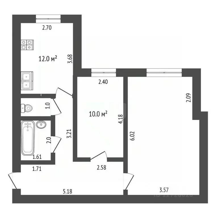 2-к кв. Калужская область, Перемышльский муниципальный округ, Сильково ... - Фото 2