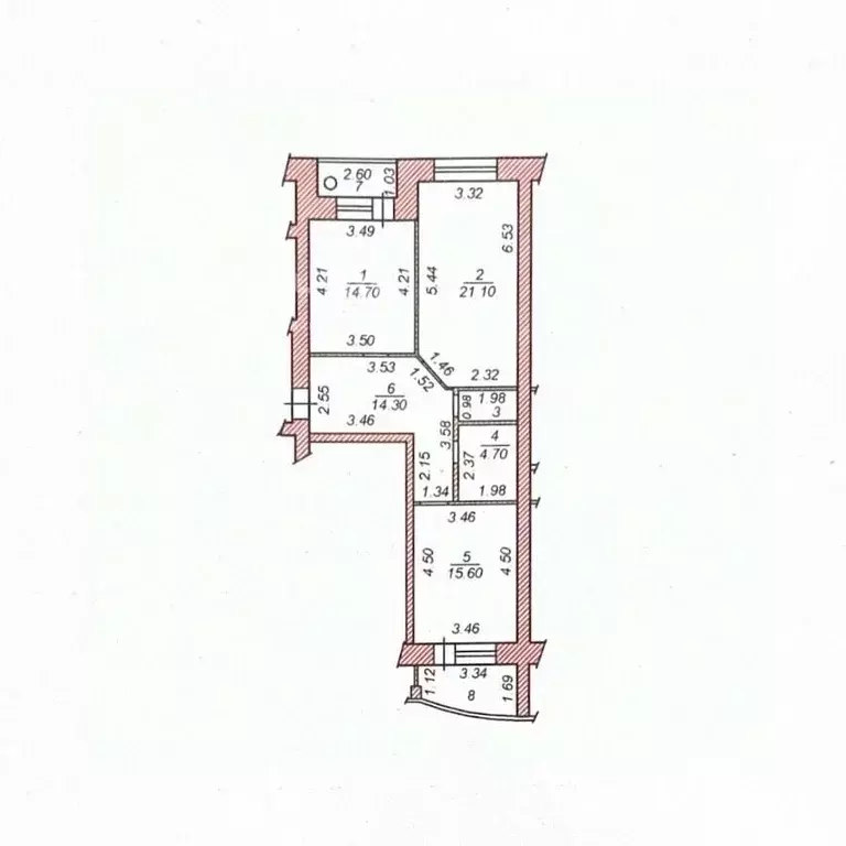 2-к кв. Чувашия, Чебоксары просп. Ленина, 7Б (72.3 м) - Фото 2