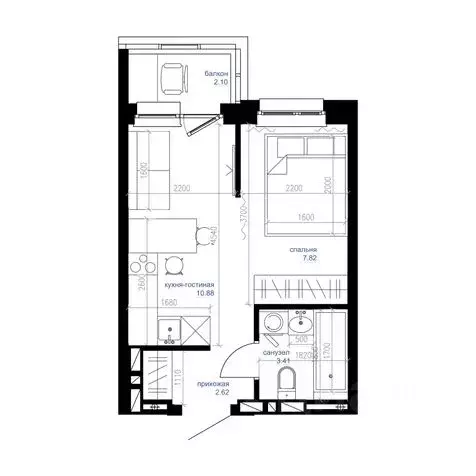 Студия Приморский край, Владивосток Сердце квартала жилой комплекс ... - Фото 1