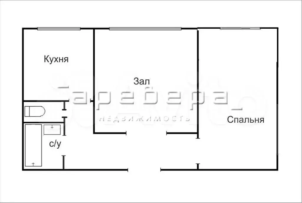 2-к. квартира, 54 м, 1/9 эт. - Фото 0