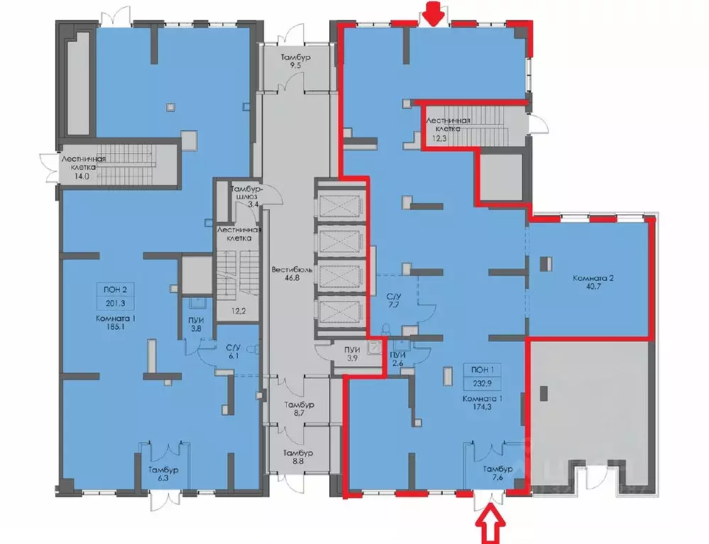 Помещение свободного назначения в Москва Кольская ул., 8к1 (230 м) - Фото 2