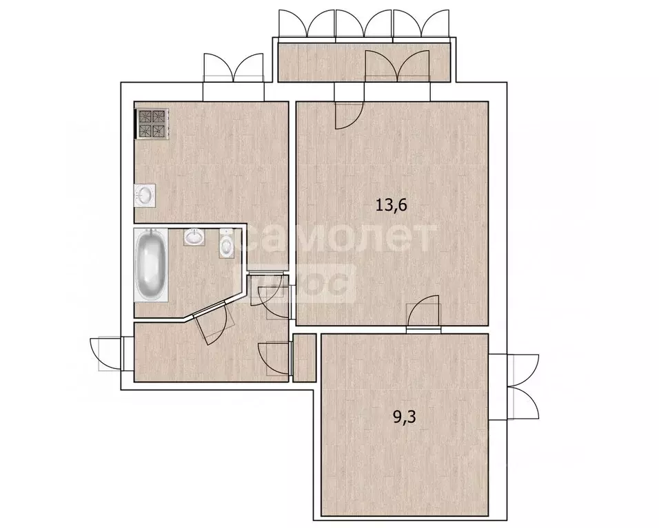 2-к кв. Тюменская область, Тюмень Метелева мкр, ул. Метелевская, 5 ... - Фото 2