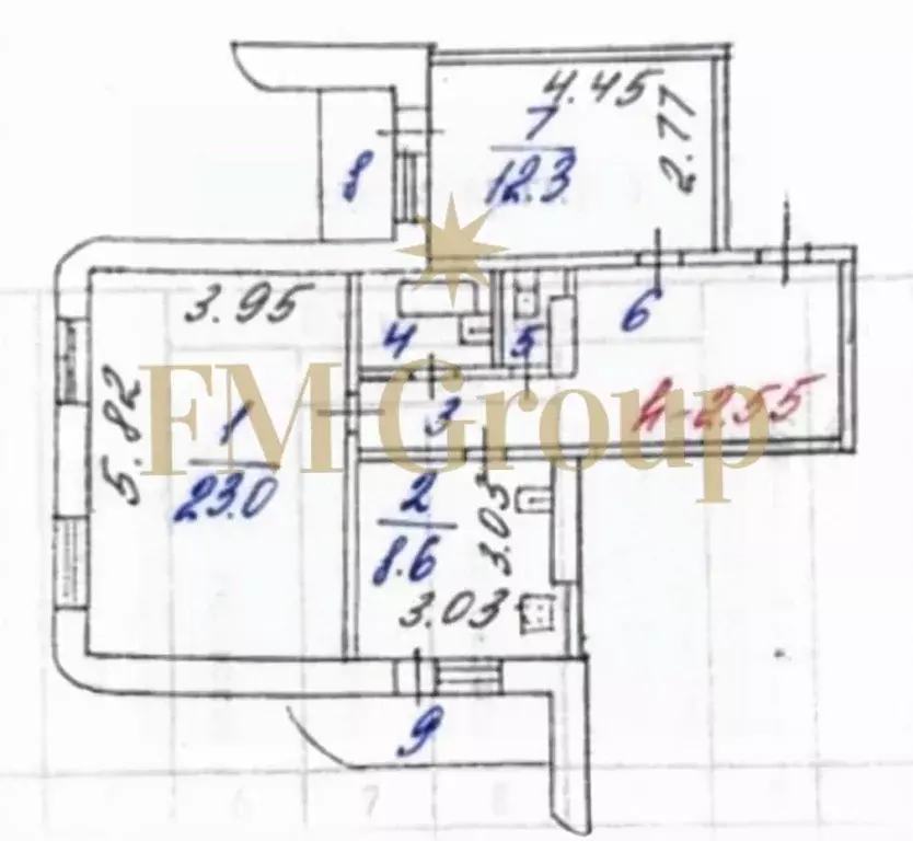 2-к кв. Белгородская область, Белгород ул. Калинина, 1 (65.1 м) - Фото 2
