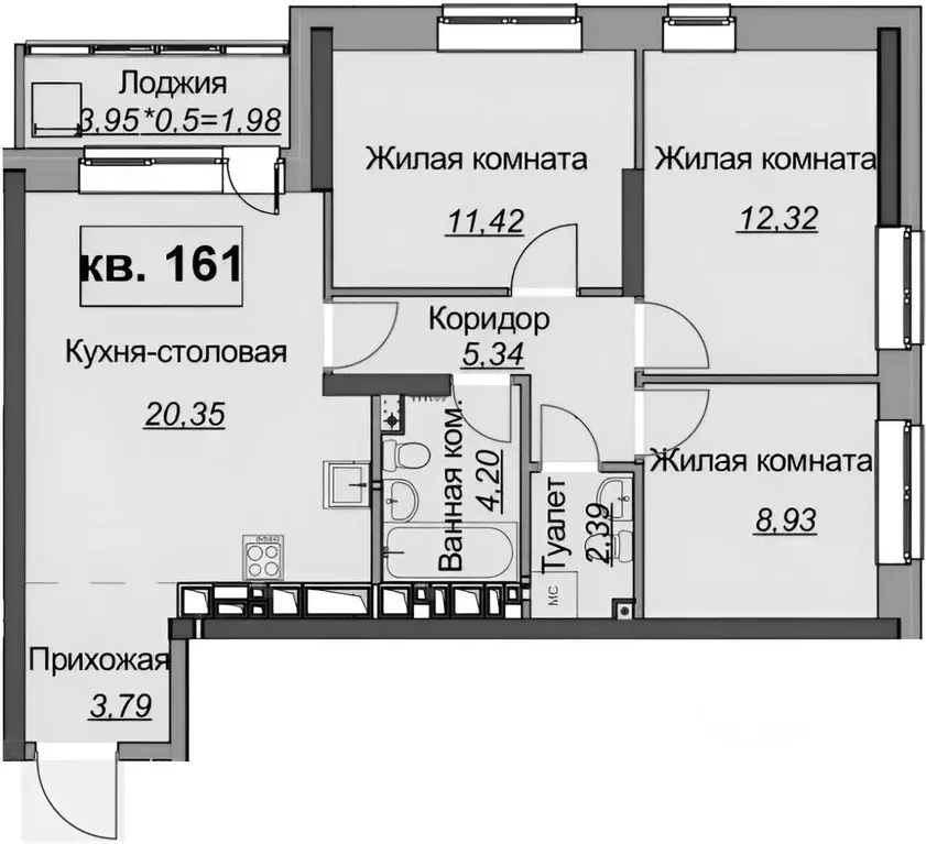 3-к кв. Удмуртия, Ижевск ул. 10 лет Октября, 73 (60.0 м) - Фото 1