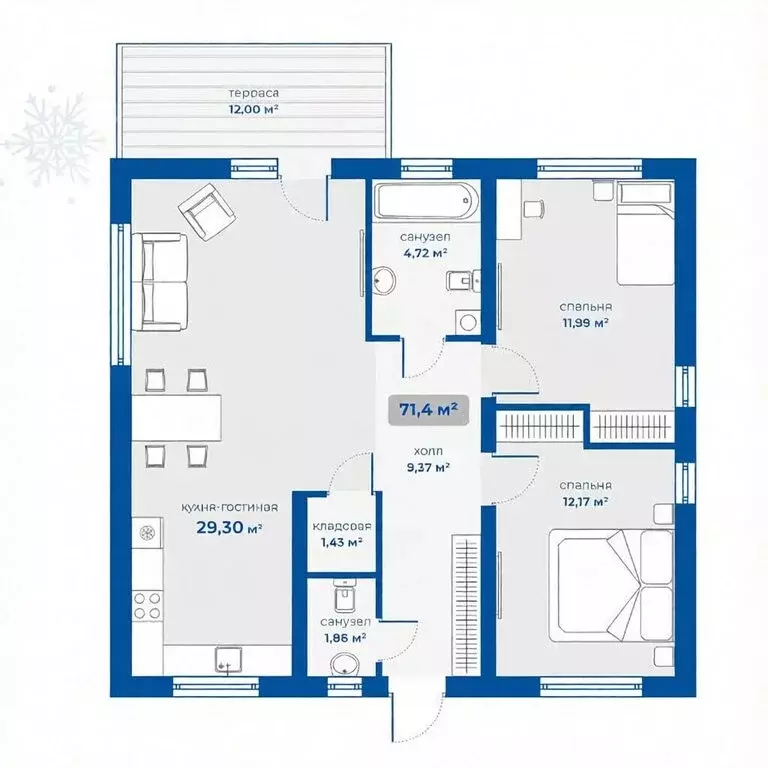 Дом в Тюменская область, Исетский муниципальный округ, деревня ... - Фото 1
