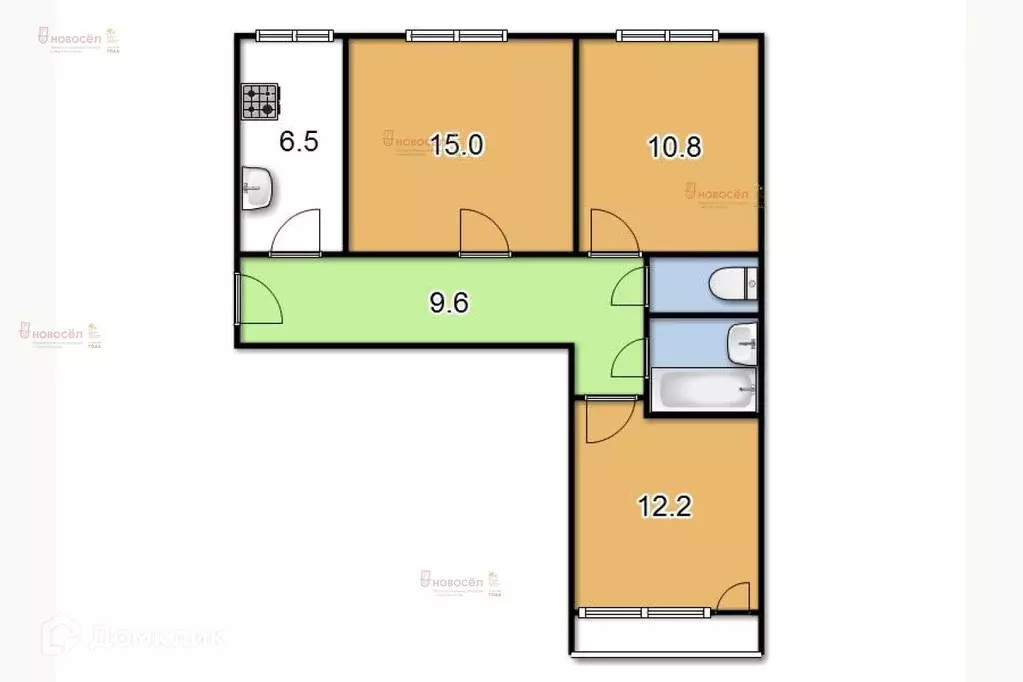 Продаётся 3-к квартира, 58.5 м - Фото 1