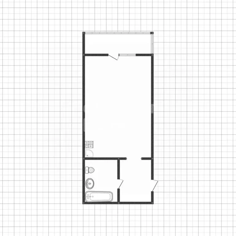 Студия Липецкая область, Липецк ул. И.В. Свиридова, 14 (27.0 м) - Фото 2
