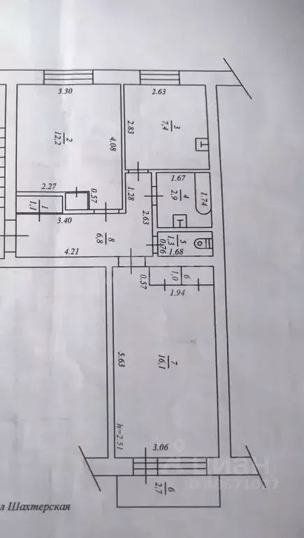 2-к кв. Сахалинская область, Южно-Сахалинск городской округ, с. ... - Фото 1