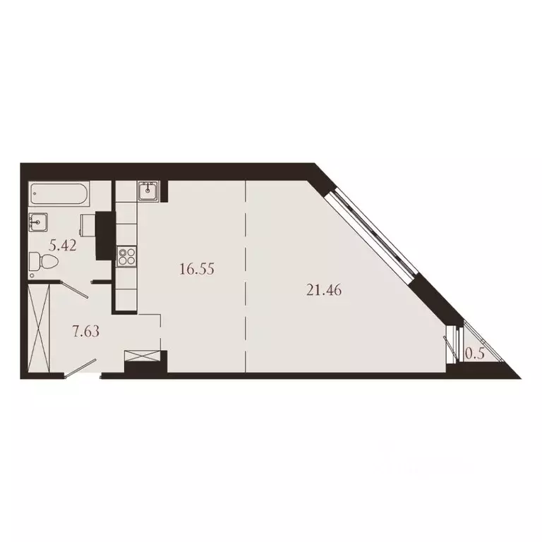 1-к кв. Иркутская область, Иркутск Советская ул., 115/1 (51.56 м) - Фото 1