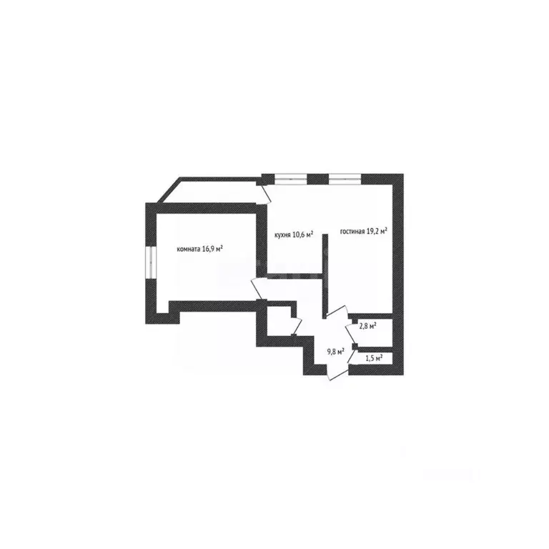 2-к кв. Башкортостан, Нефтекамск ул. Ленина, 45А (62.6 м) - Фото 2