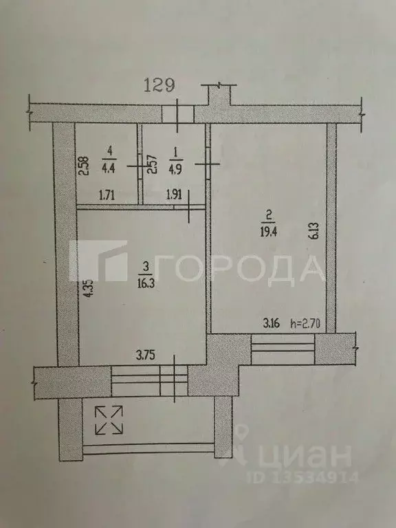 1-к кв. Алтайский край, Барнаул ул. Попова, 150 (45.0 м) - Фото 2