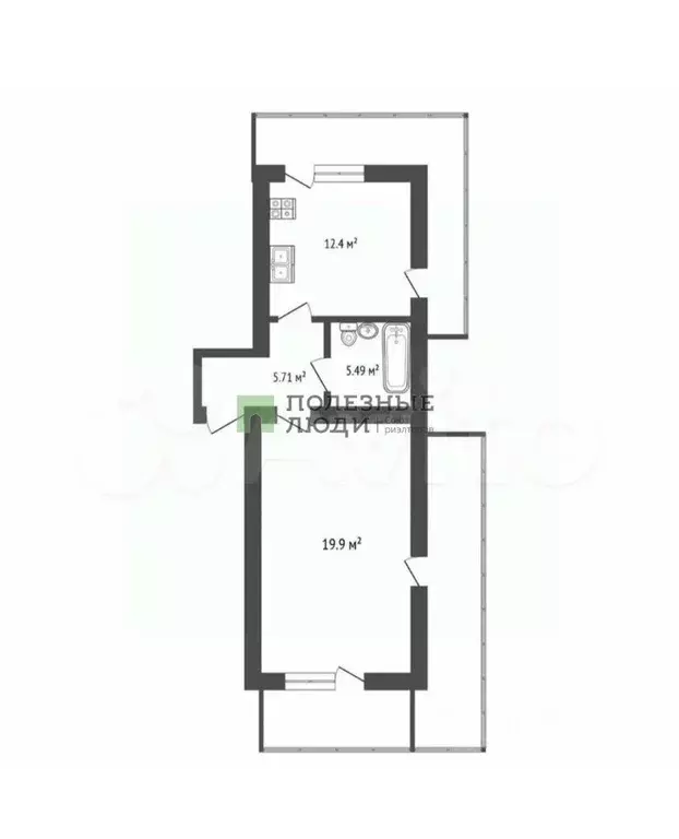 1-к кв. Севастополь ул. Льва Толстого, 22 (43.5 м) - Фото 1