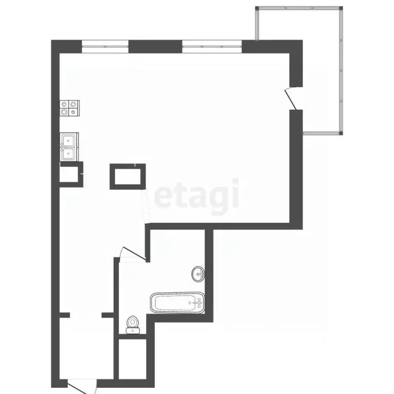 1-к кв. Москва Можайское ш., 6К1 (54.7 м) - Фото 2