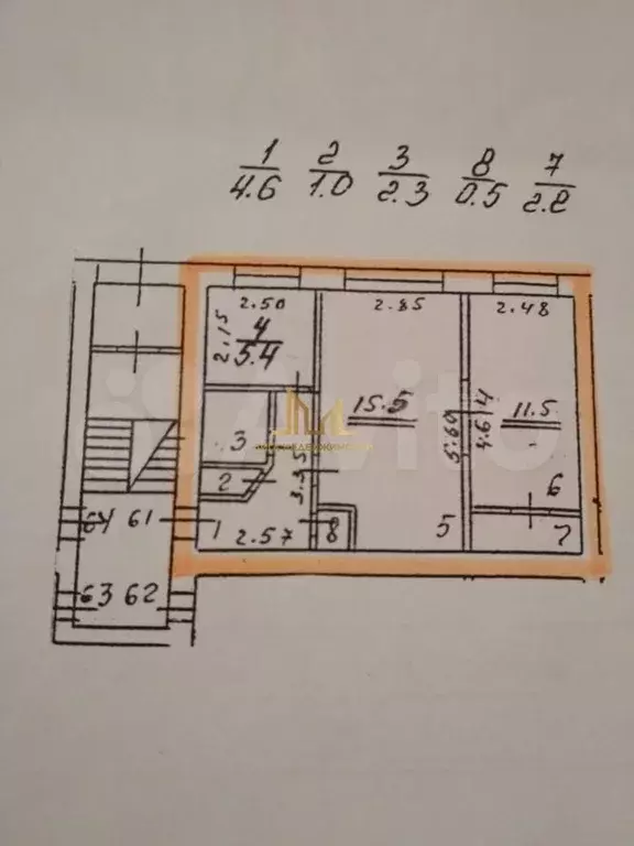 2-к. квартира, 43 м, 1/5 эт. - Фото 0