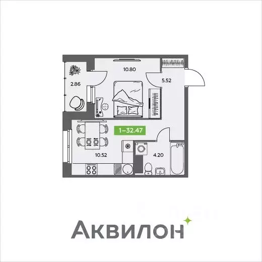 1-к кв. Архангельская область, Северодвинск Аквилон Север жилой ... - Фото 0