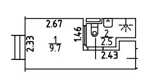 Квартира-студия: Санкт-Петербург, набережная Обводного канала, 169 (12 ... - Фото 1