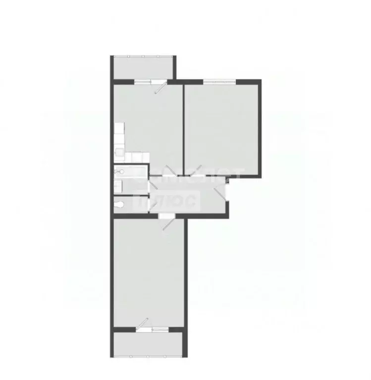 2-к кв. Амурская область, Благовещенский район, с. Чигири ул. ... - Фото 2