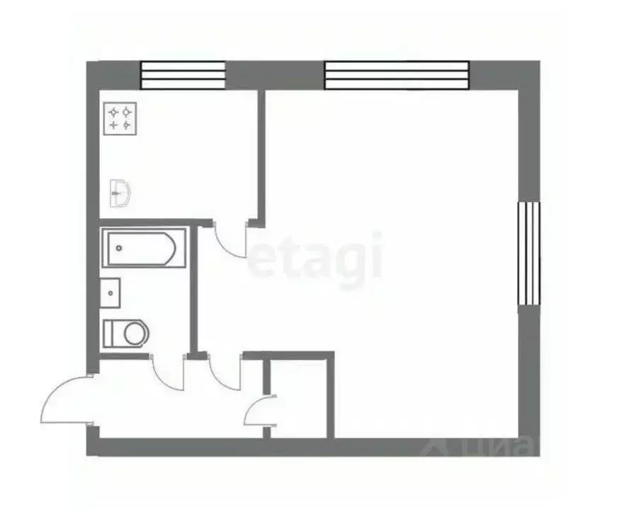 1-к кв. Тюменская область, Ишим ул. Красина (39.3 м) - Фото 1