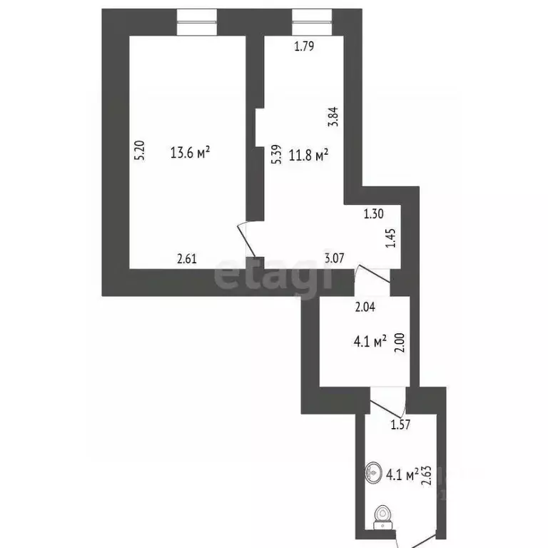 2-к кв. Крым, Феодосия ул. Чехова, 22 (33.6 м) - Фото 2