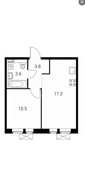1-к кв. Московская область, Балашиха ул. Реутовская, 6 (35.2 м) - Фото 1