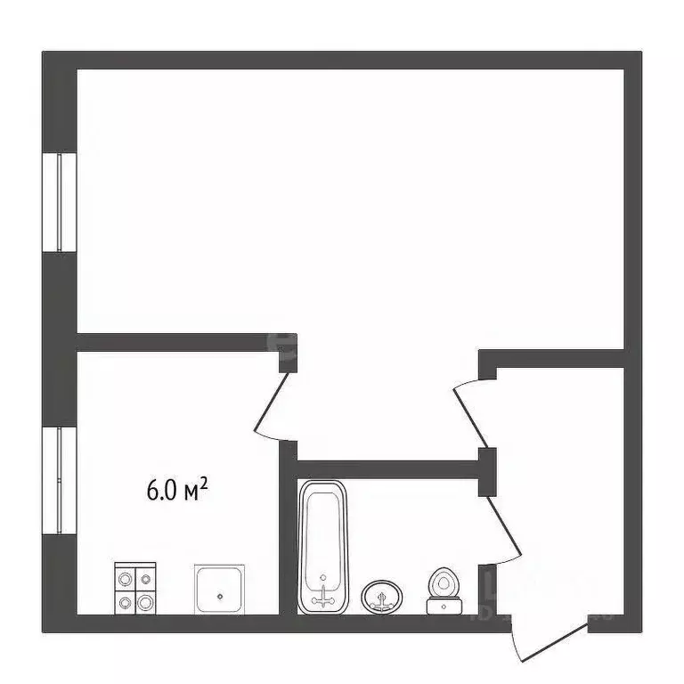 1-к кв. Тюменская область, Тюмень Одесская ул., 39 (31.0 м) - Фото 1