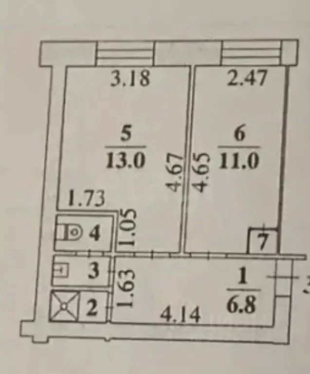 2-к кв. Липецкая область, Липецк Краснознаменная ул., 2Б (35.0 м) - Фото 2