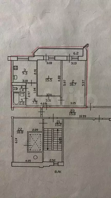 2-к. квартира, 55 м, 7/10 эт. - Фото 0