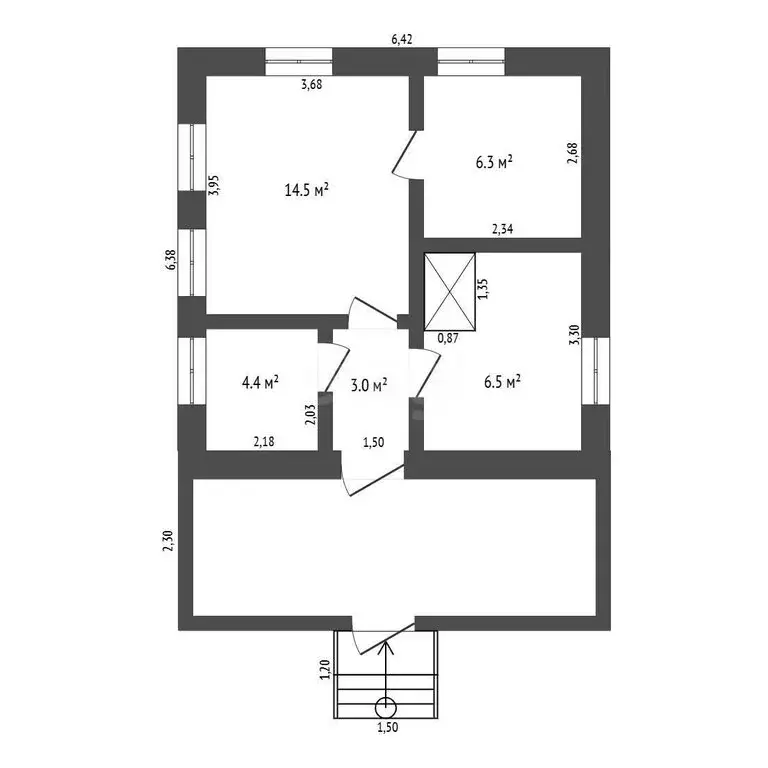 Дом в Раздольное, Комсомольская улица (34.7 м) - Фото 0