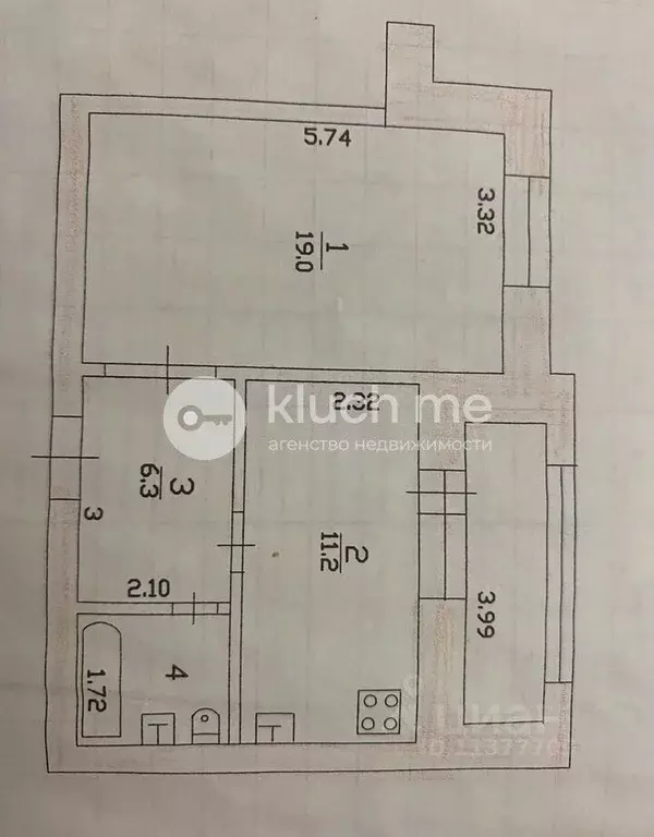 1-к кв. Татарстан, Казань ул. Фатыха Амирхана, 17 (42.5 м) - Фото 2