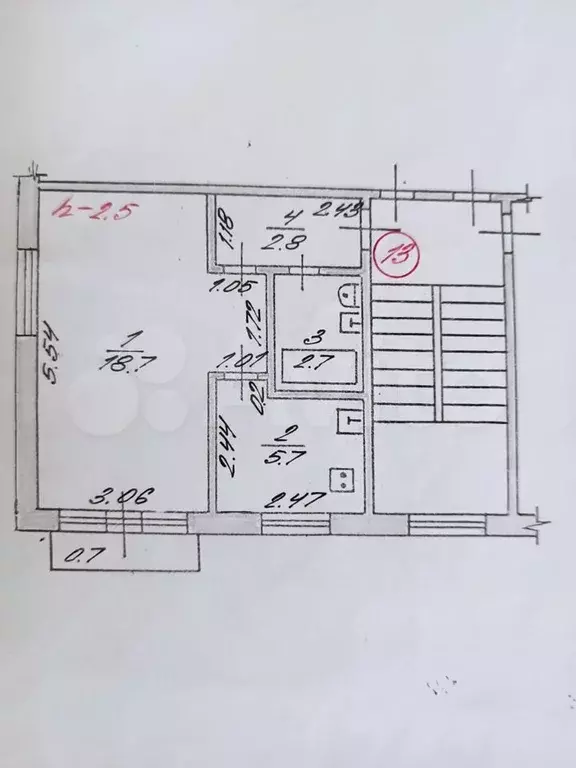 1-к. квартира, 31 м, 4/5 эт. - Фото 0