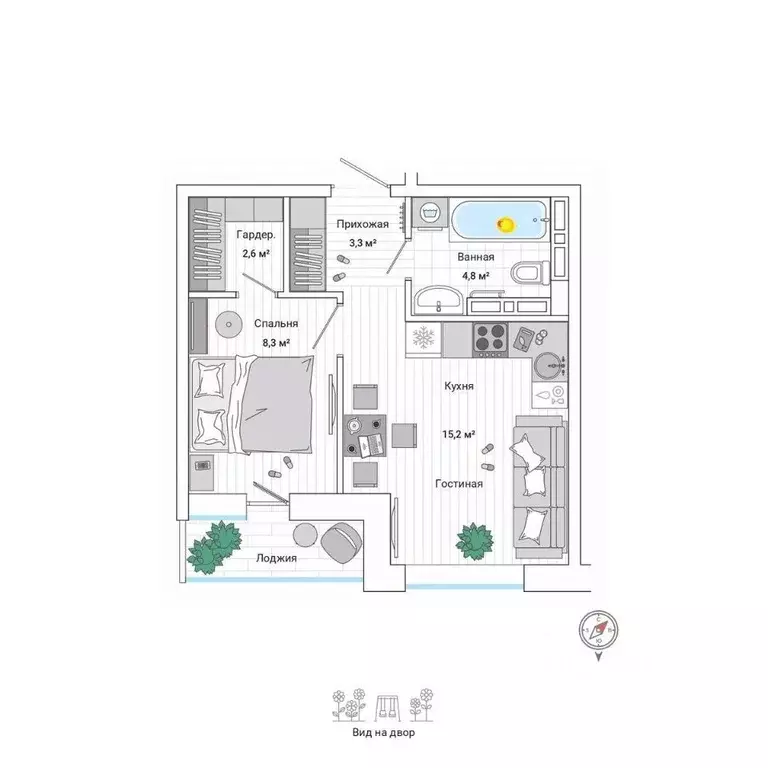 1-к кв. Приморский край, Владивосток ул. Нейбута (35.7 м) - Фото 0
