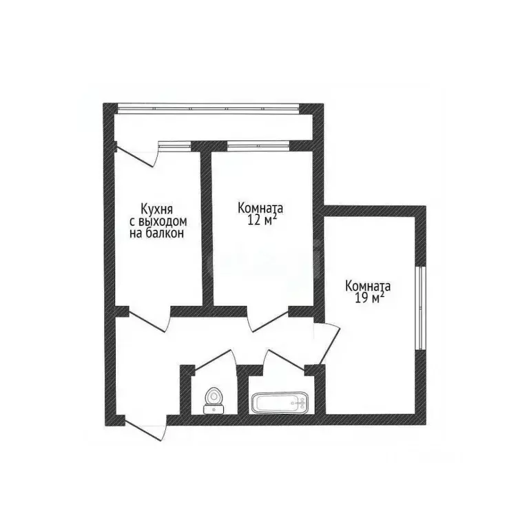 2-к кв. Татарстан, Казань просп. Ямашева, 43 (56.0 м) - Фото 2