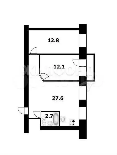 2-к. квартира, 55,2 м, 3/5 эт. - Фото 0