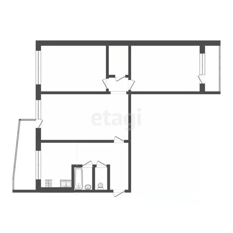 3-к кв. Мордовия, Саранск ул. Косарева, 23 (64.0 м) - Фото 1