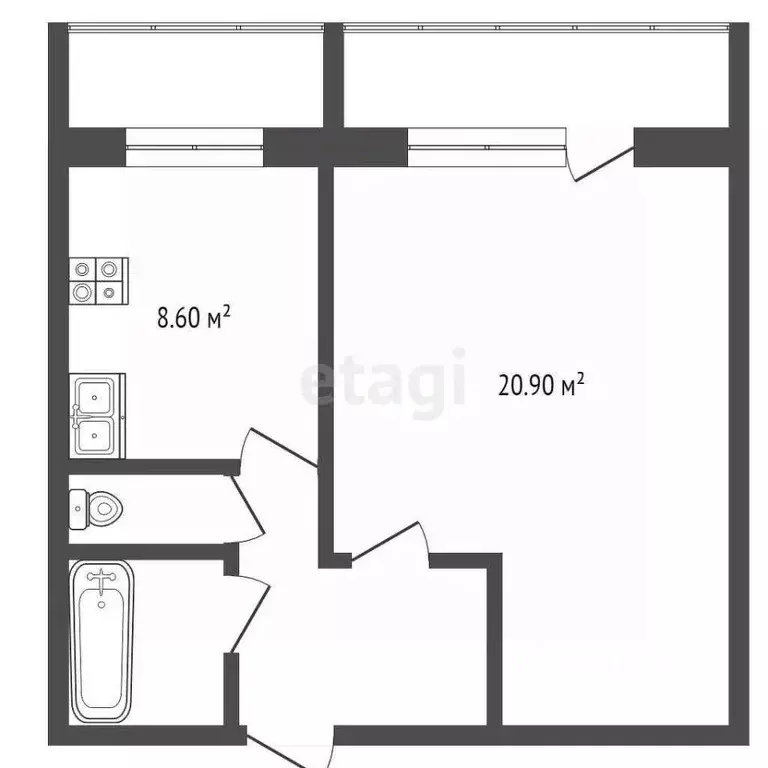 1-к кв. Москва ул. Скульптора Мухиной, 1К1 (40.0 м) - Фото 1