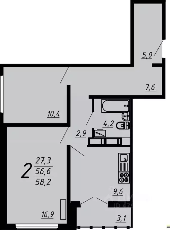 2-к кв. Воронежская область, Воронеж Московский просп., 179/14 (57.9 ... - Фото 1