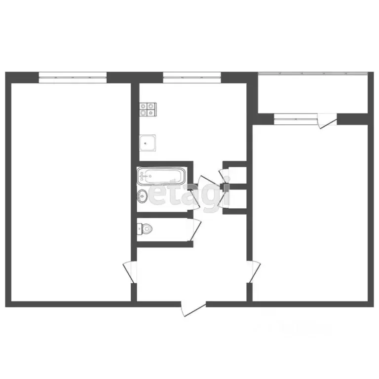 2-к кв. Мордовия, Саранск ул. Н. Эркая, 36к1 (47.2 м) - Фото 2