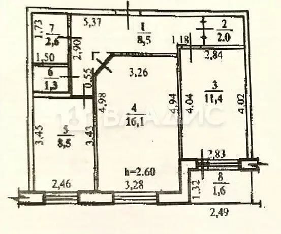 2-к кв. Башкортостан, Стерлитамак ул. Артема, 93 (50.4 м) - Фото 2