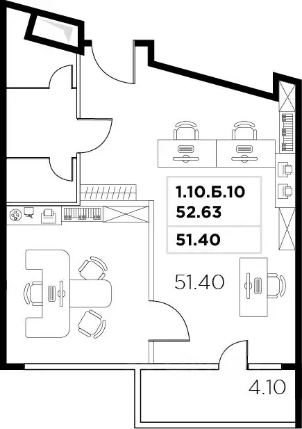 Офис в Москва ул. Маршала Прошлякова, 23 (56 м) - Фото 2
