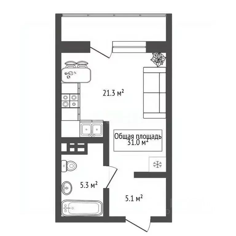 Студия Новосибирская область, Новосибирск ул. Немировича-Данченко, ... - Фото 2